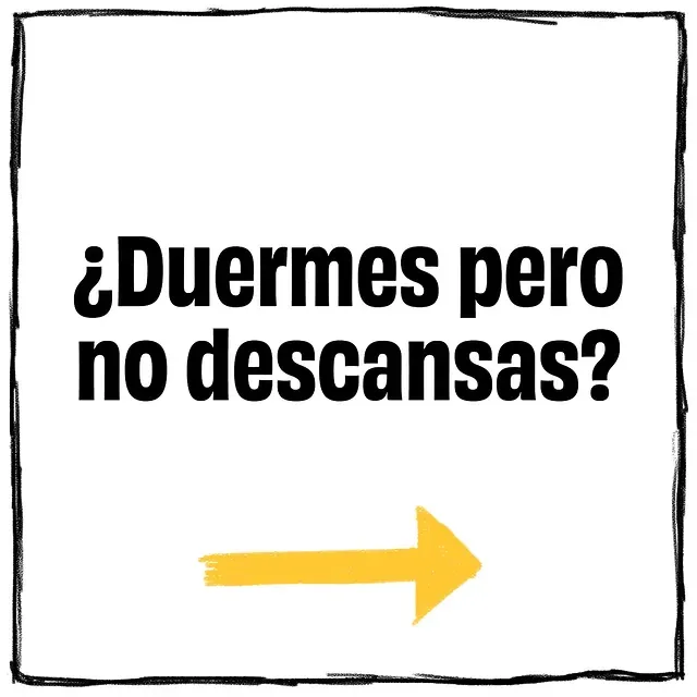 ¿Duermes pero no descansas?